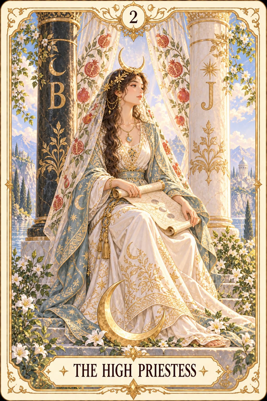 ไพ่ The High Priestess (นักบวชหญิง) — ฟังใจและรอข้อมูล